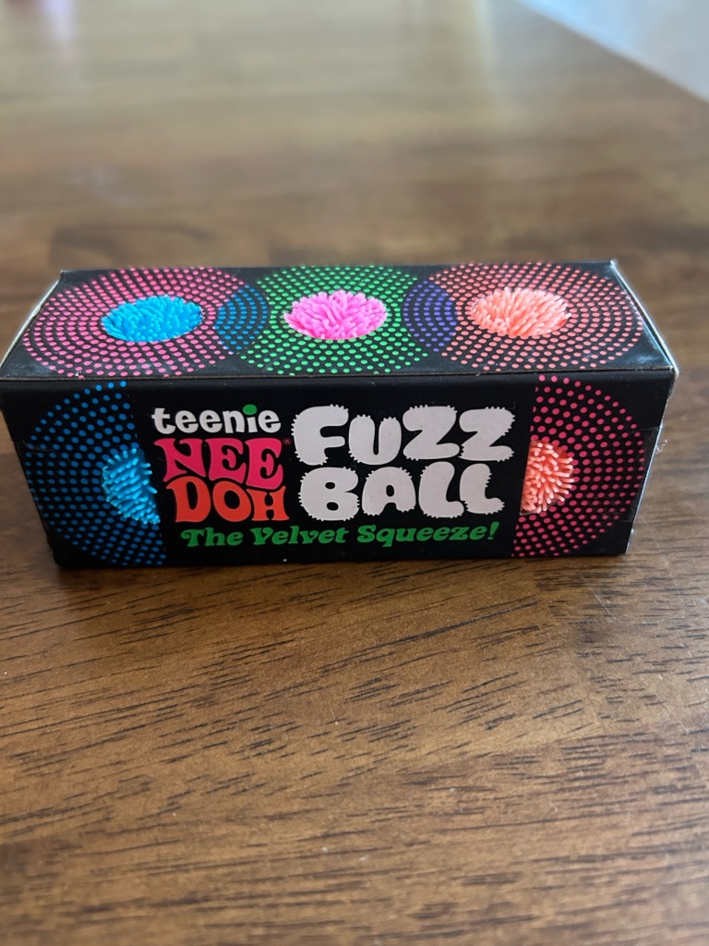 Teenie Needoh Fuzz Ball Velvet Squeeze Toy - Multicolor